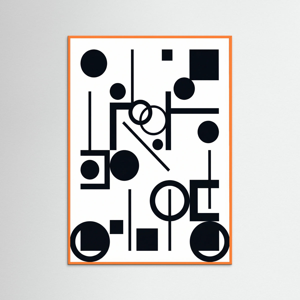 Orange Wood Art Print Beige