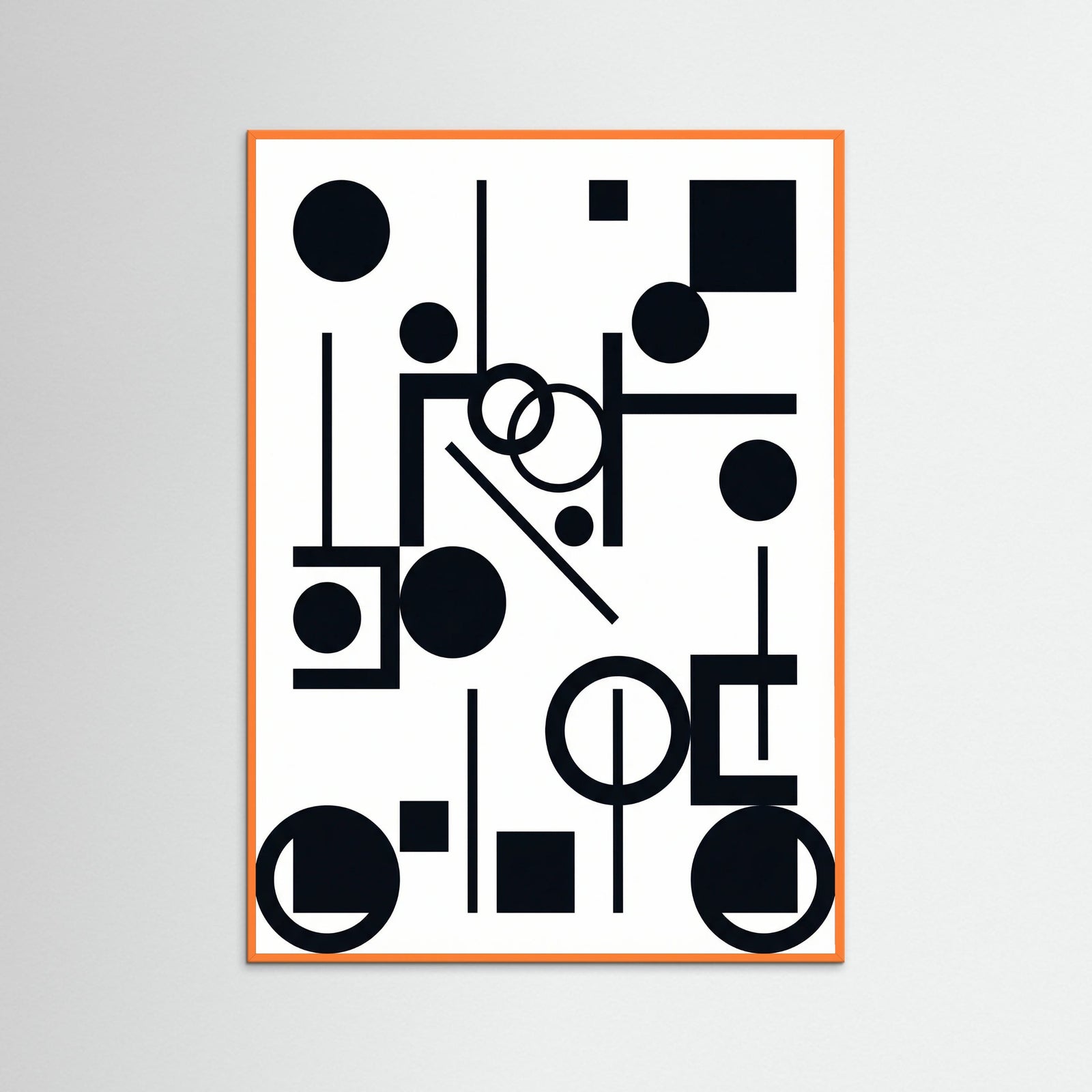 Orange Wood Art Print Beige