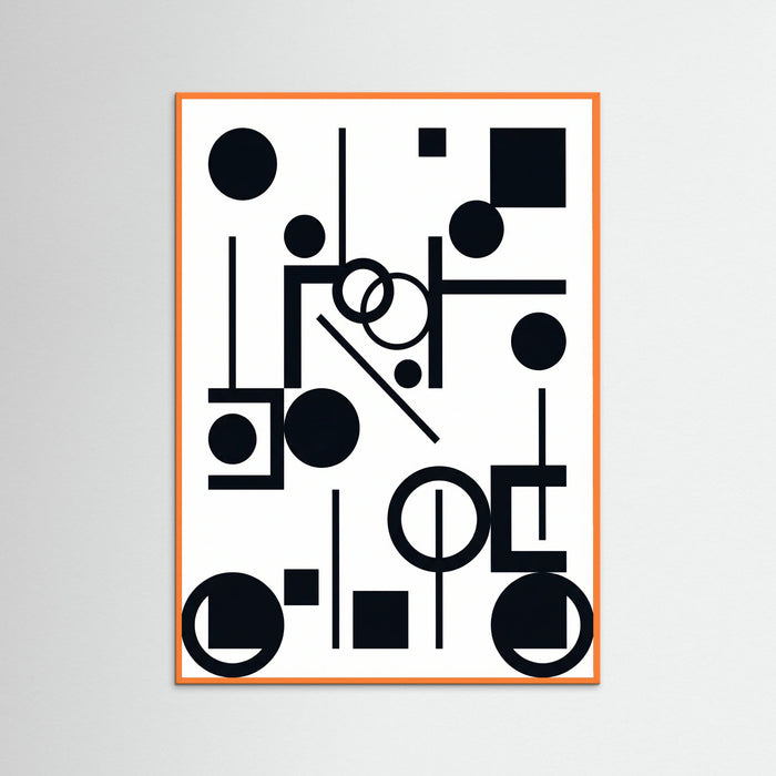 Orange Wood Art Print Beige