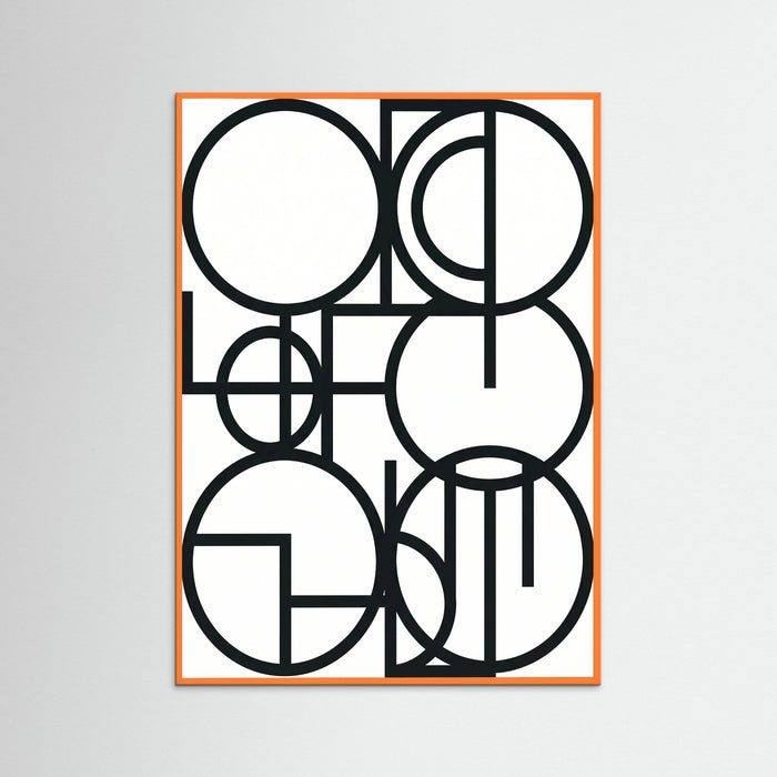 Orange Wood Art Print Beige