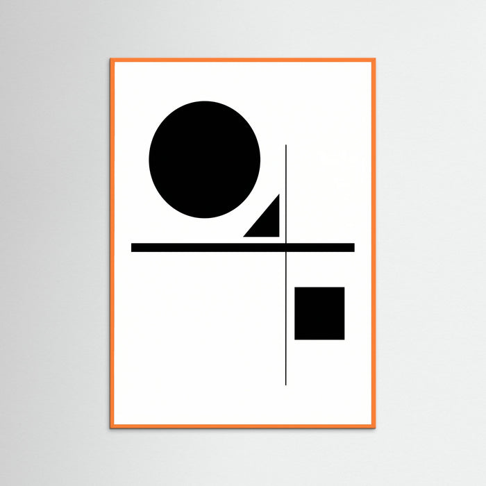 Orange Wood Art Print Beige