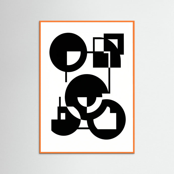 Orange Wood Art Print Beige