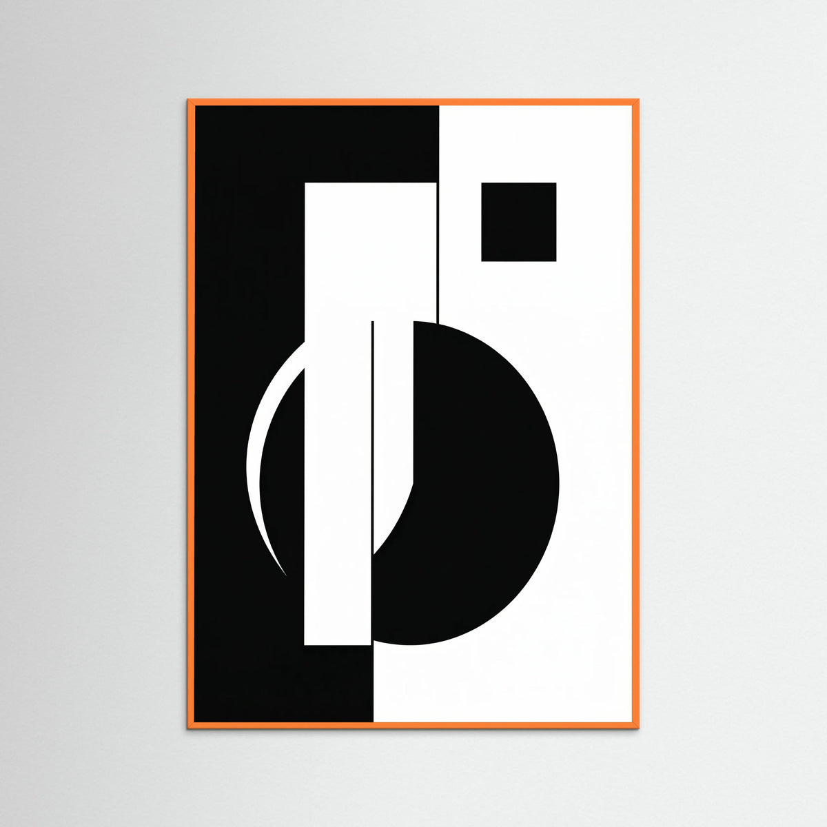 Orange Wood Art Print Beige