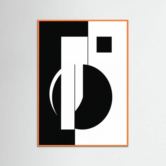 Orange Wood Art Print Beige
