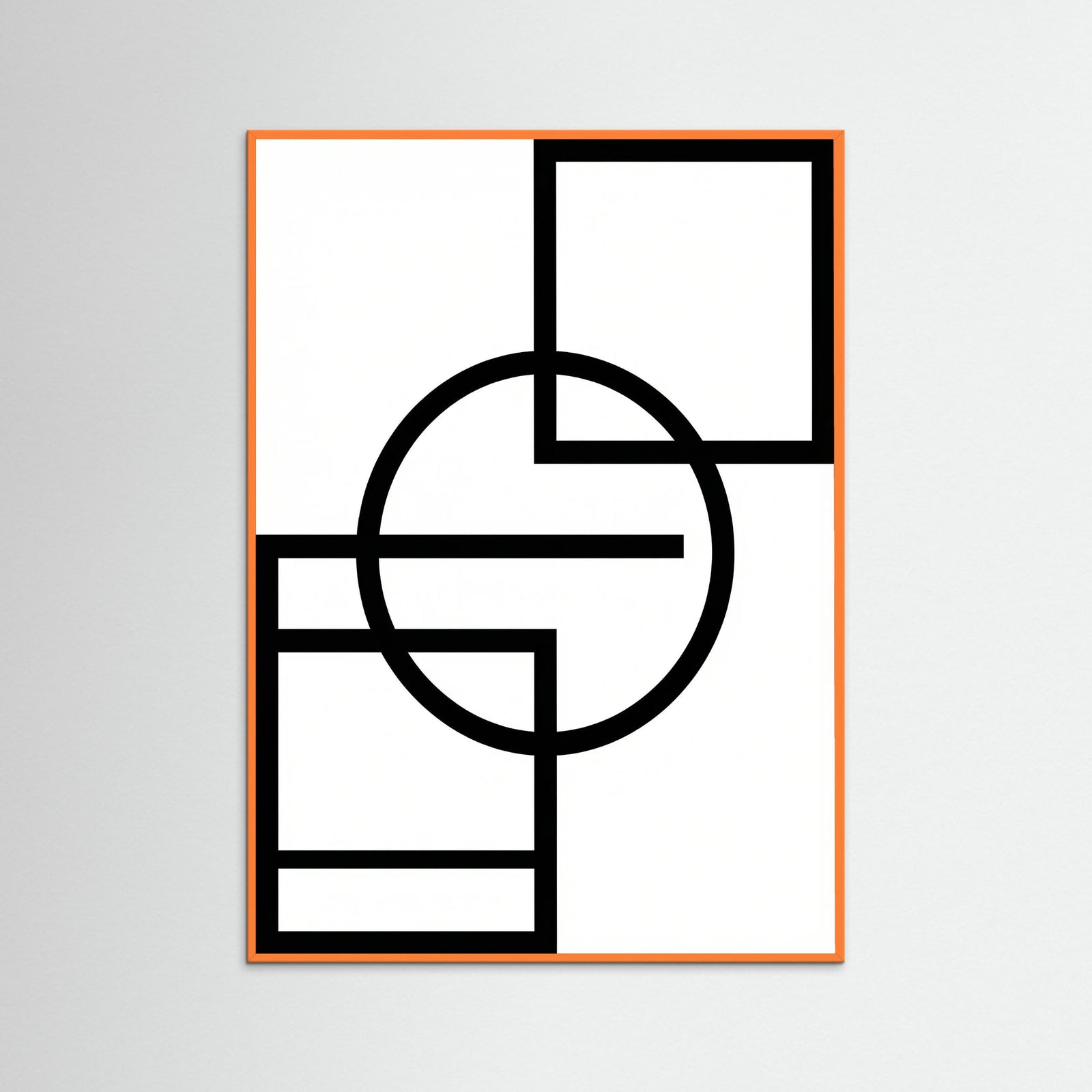 Orange Wood Art Print Beige