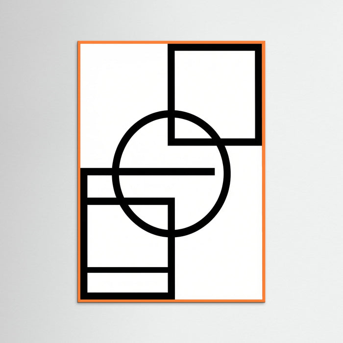 Orange Wood Art Print Beige
