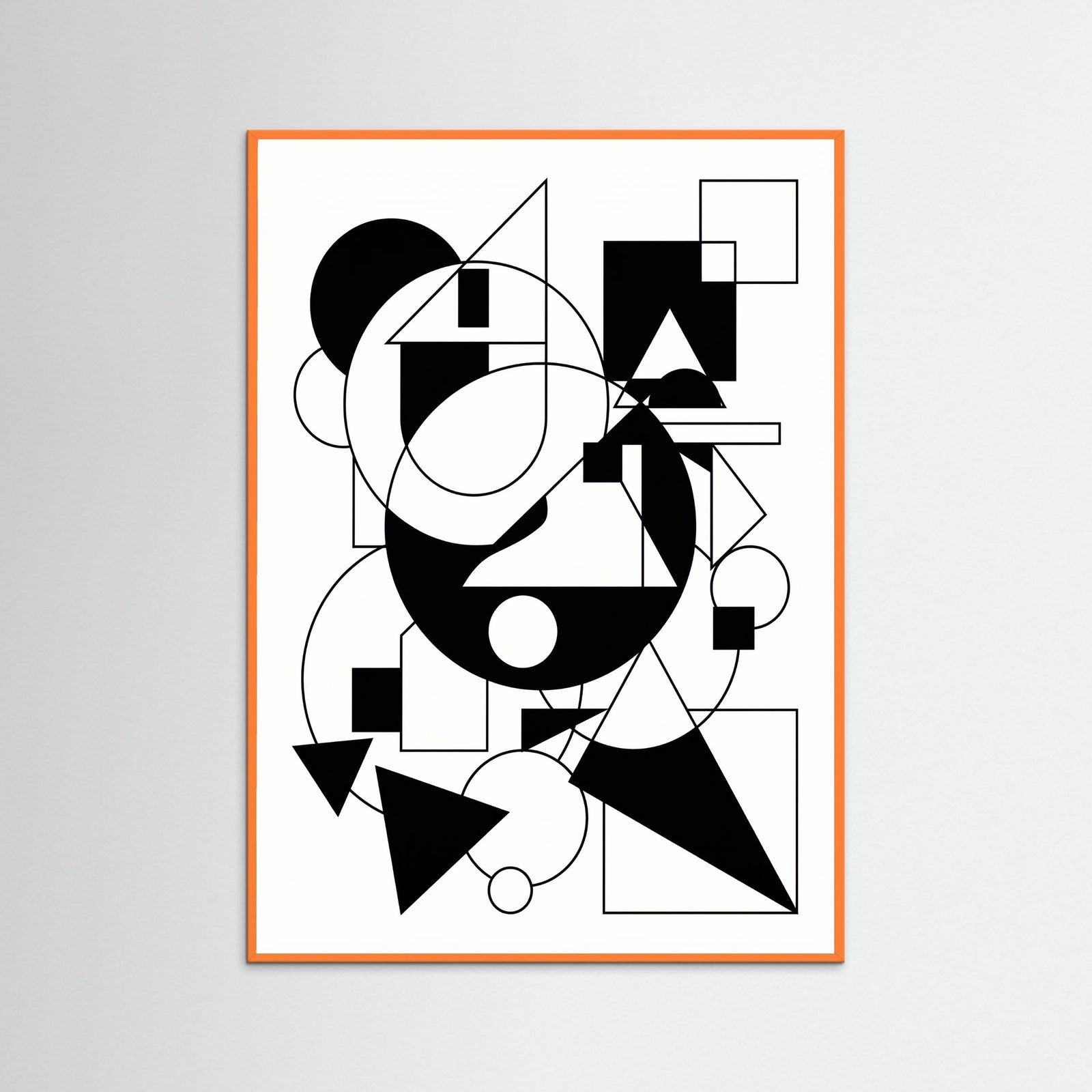 Orange Wood Art Print Beige