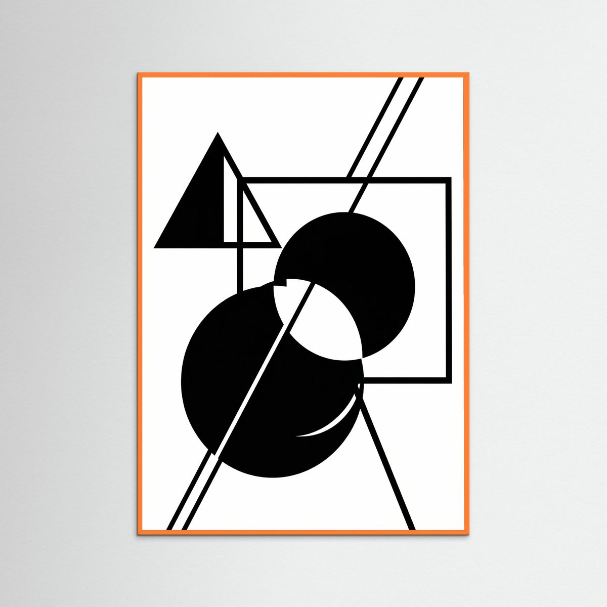 Orange Wood Art Print Beige