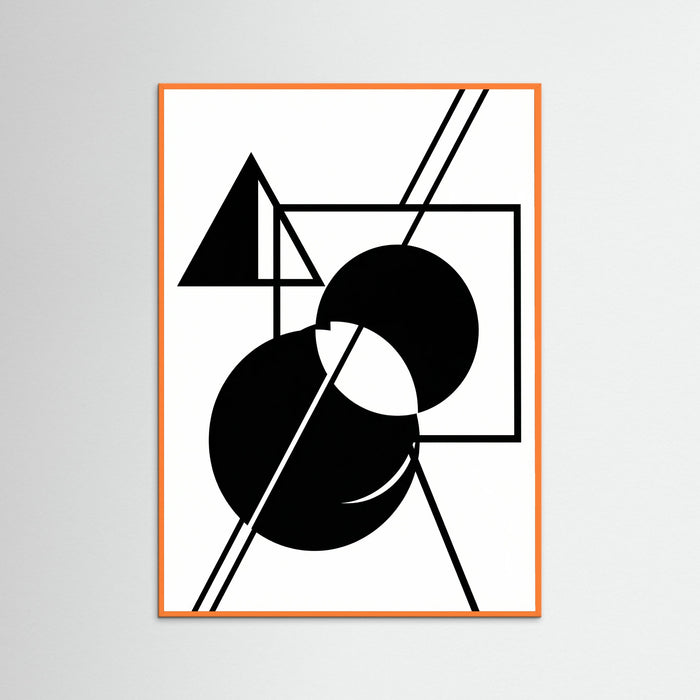 Orange Wood Art Print Beige