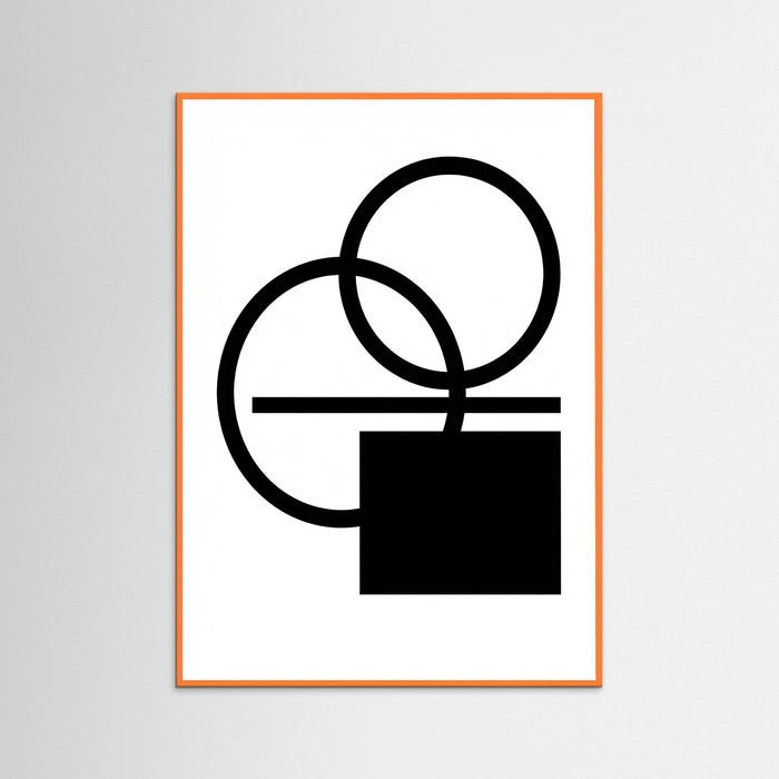 Orange Wood Art Print Beige