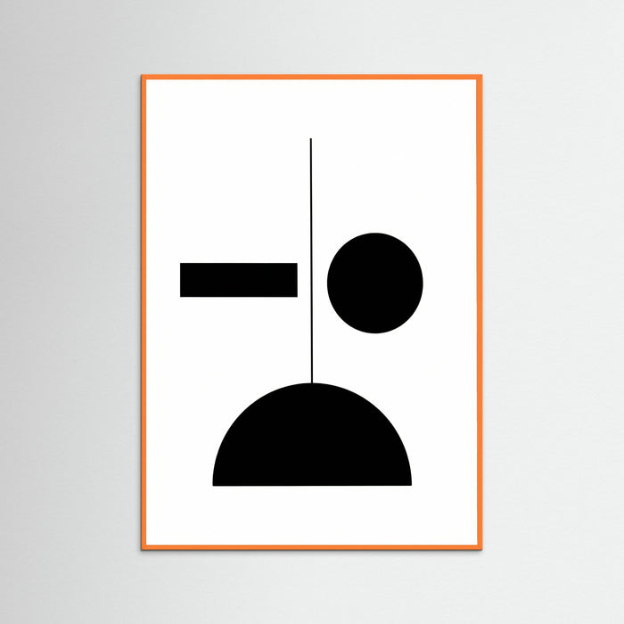 Orange Wood Art Print Beige
