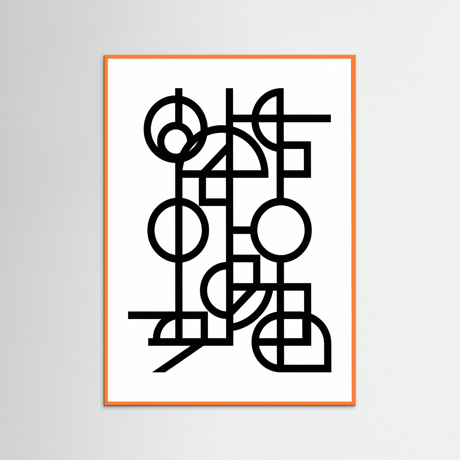 Orange Wood Art Print