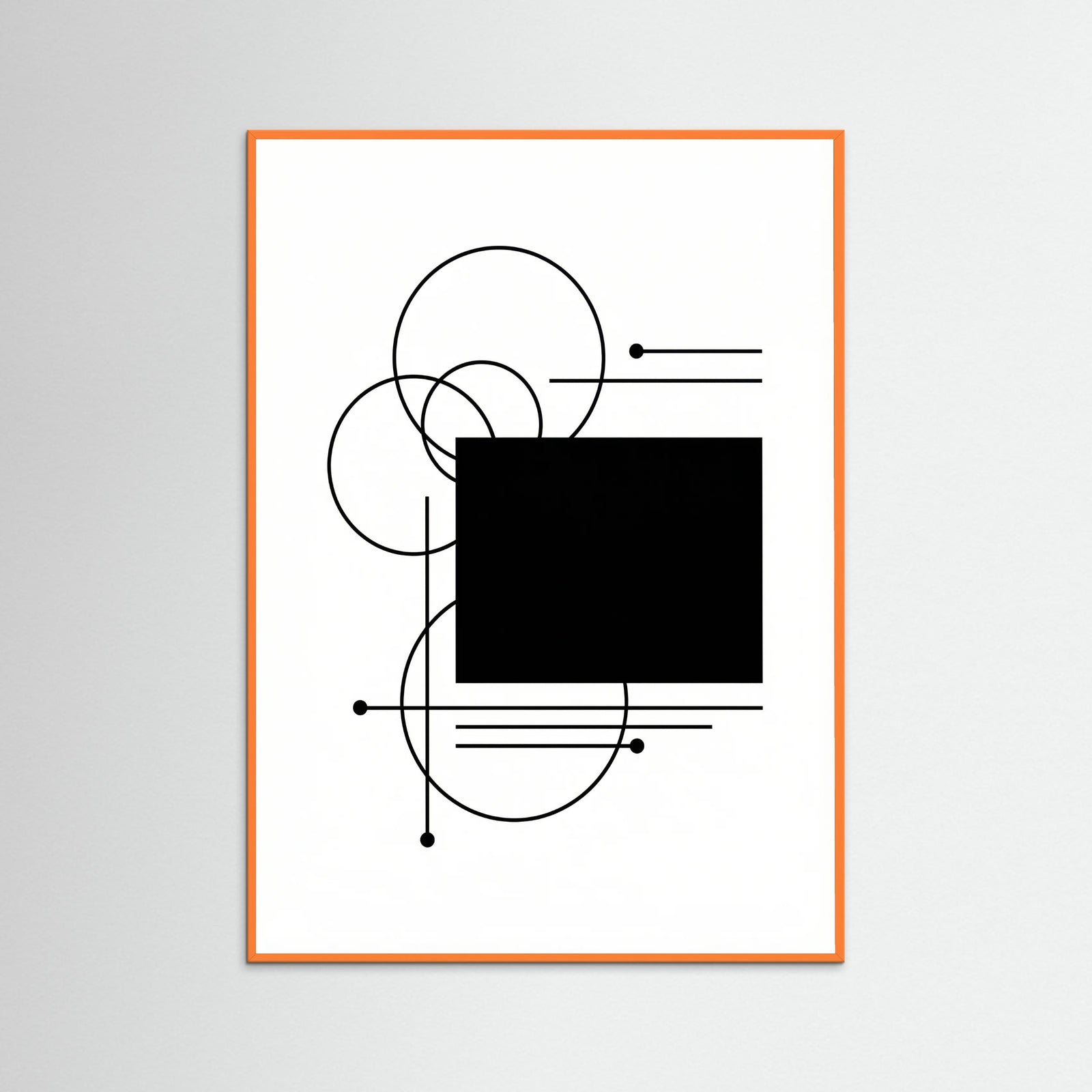 Orange Wood Art Print