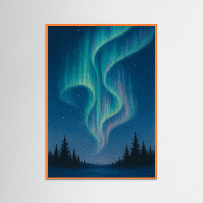 Orange Wood Aurora Dreams