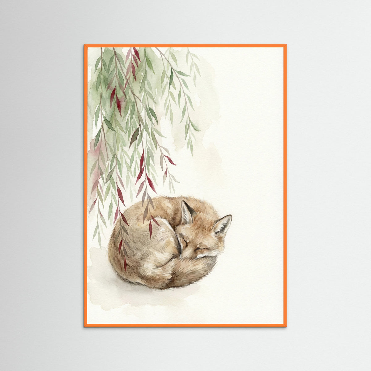 Orange Wood Autumn Branch Serenity