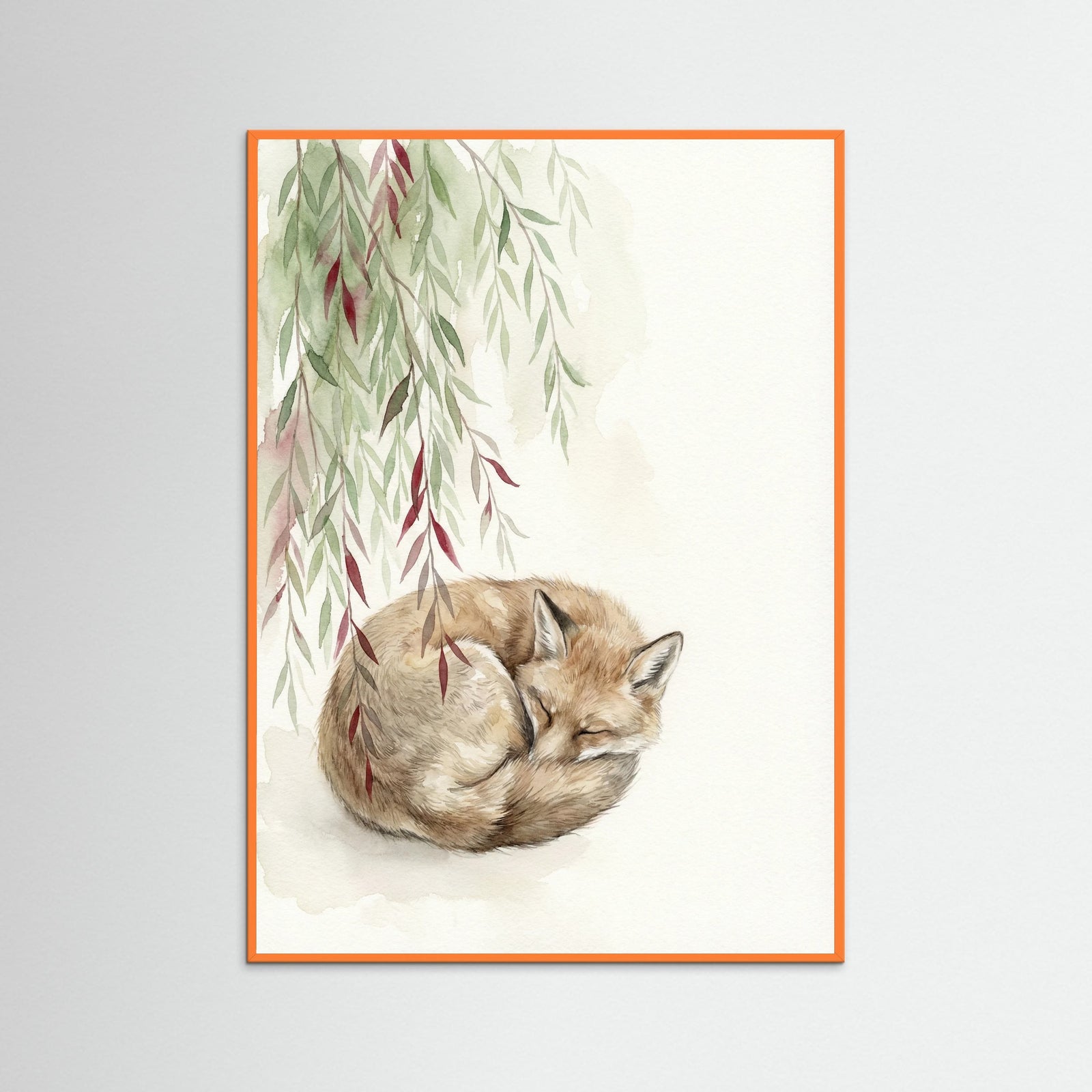 Orange Wood Autumn Branch Serenity