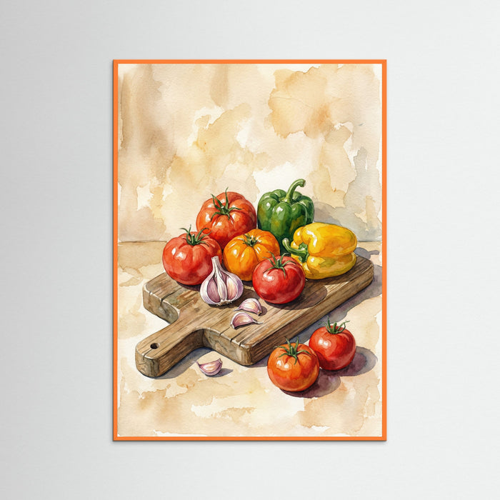 Orange Wood Autumn Harvest Still Life
