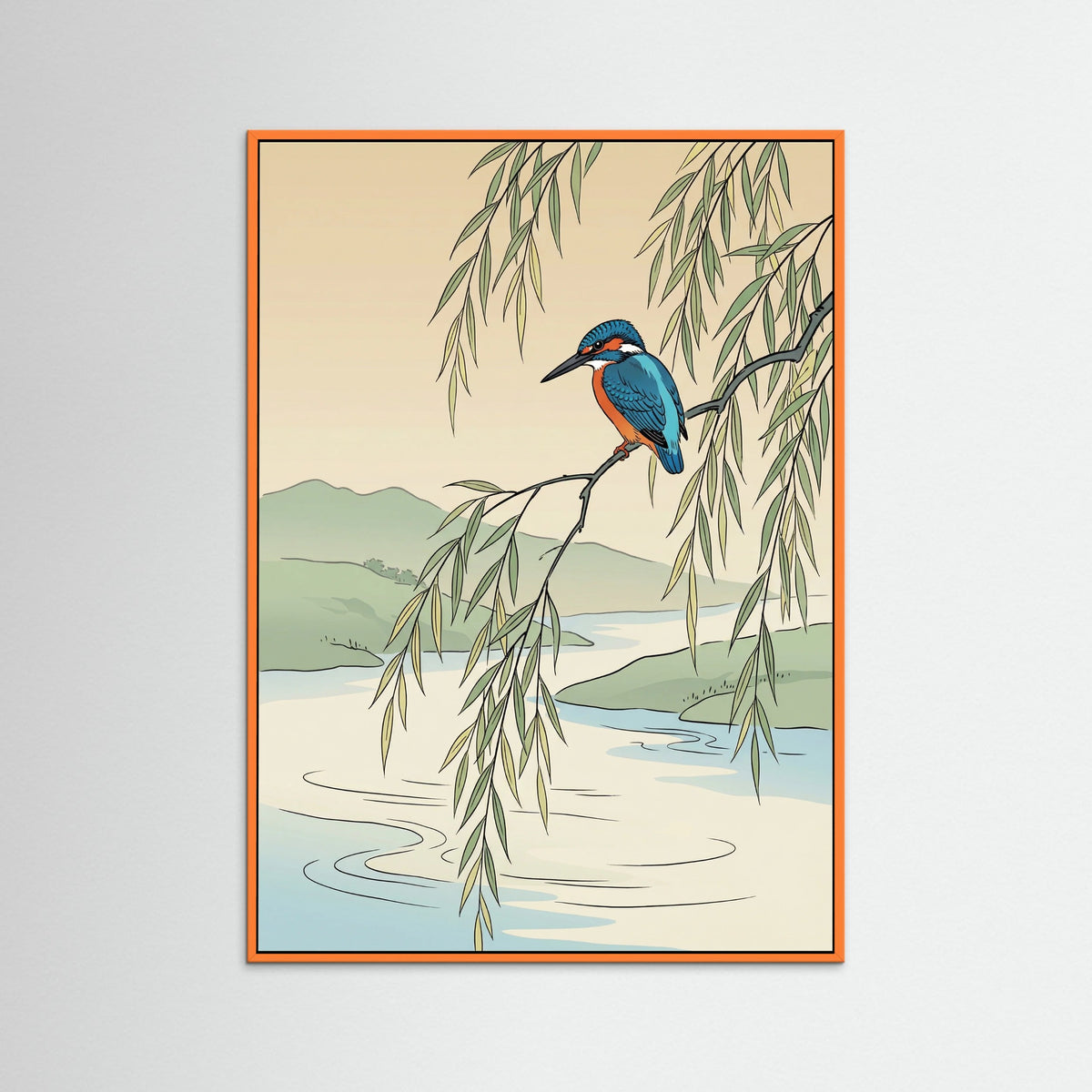 Orange Wood Autumn Woodpecker