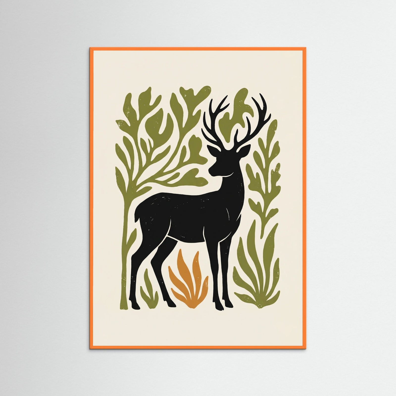 Orange Wood Avian Embrace