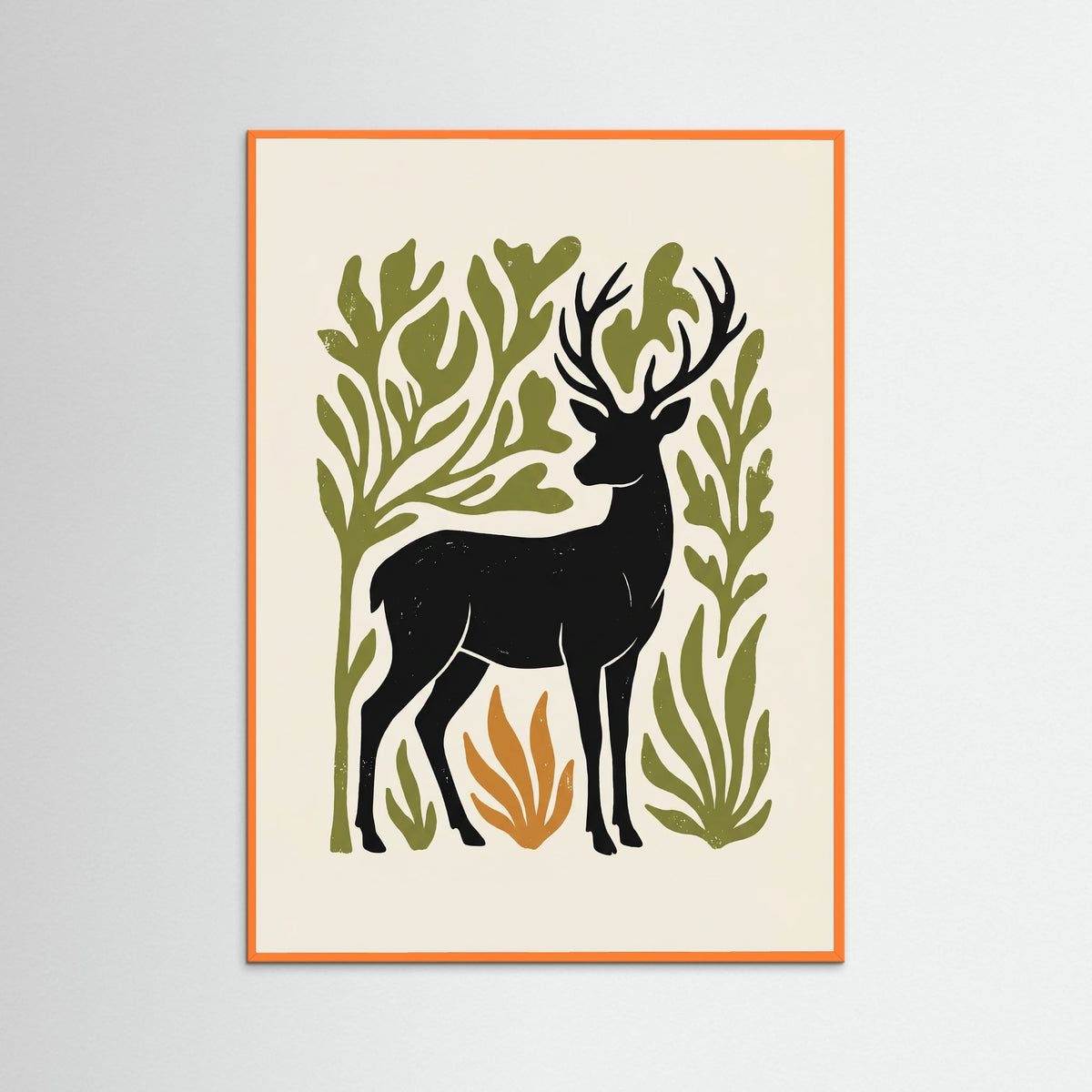 Orange Wood Avian Embrace