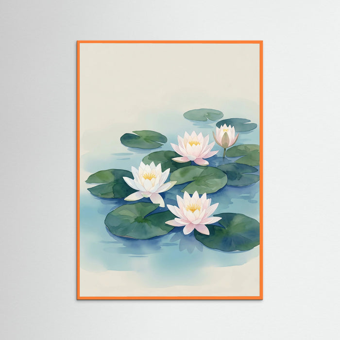 Orange Wood Azure Iris Bloom