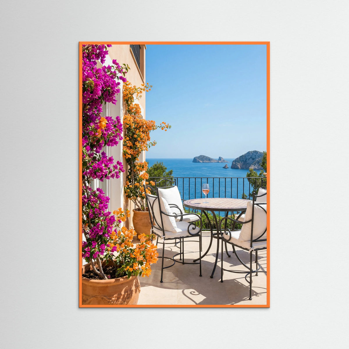 Orange Wood Azure Oasis