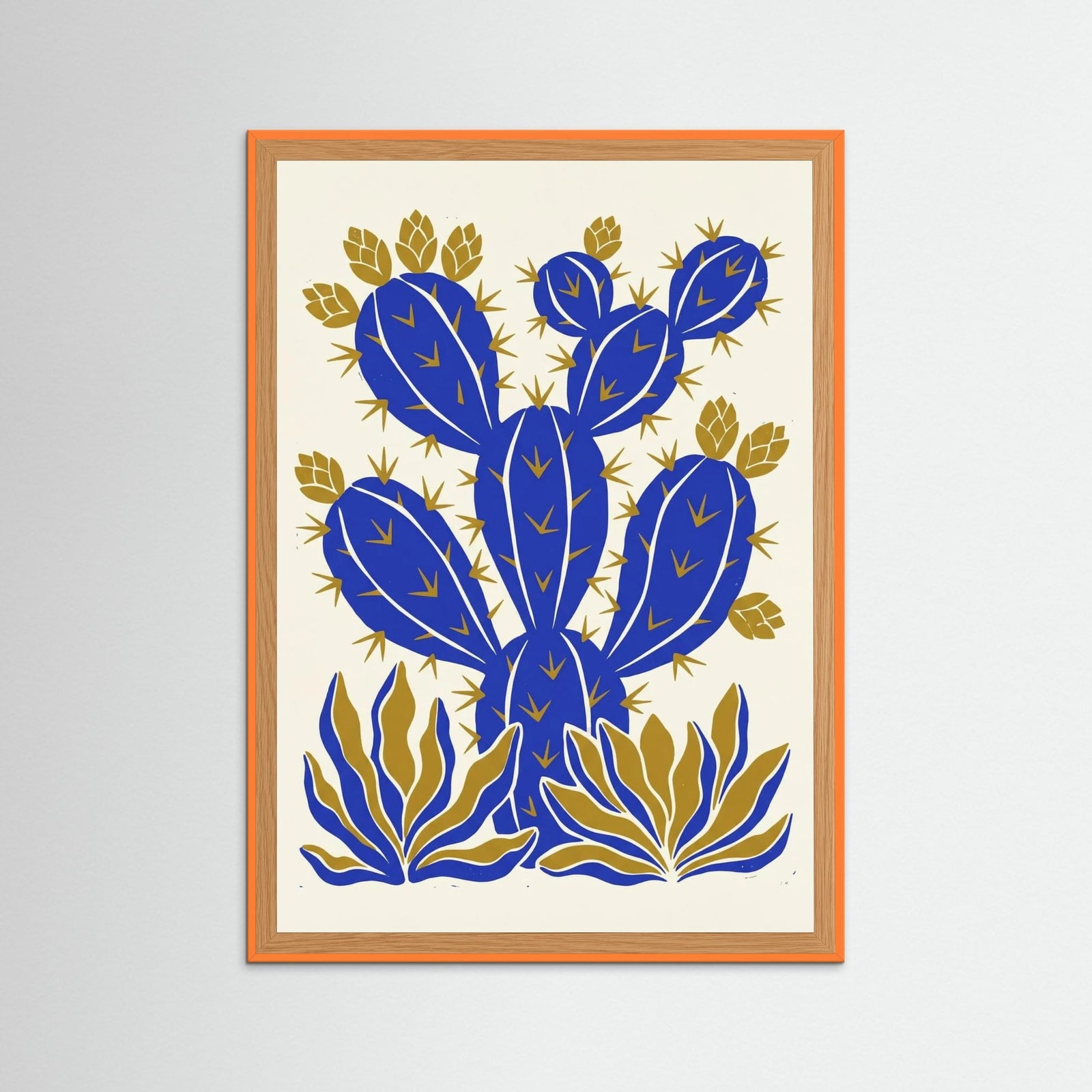 Orange Wood Azure Ochre Blooms