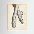 Orange Wood Ballet Dancer Study