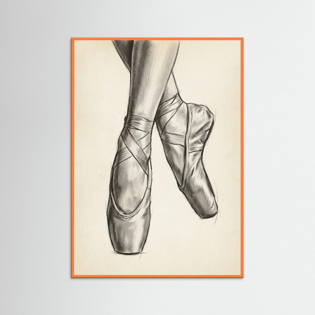 Orange Wood Ballet Dancer Study