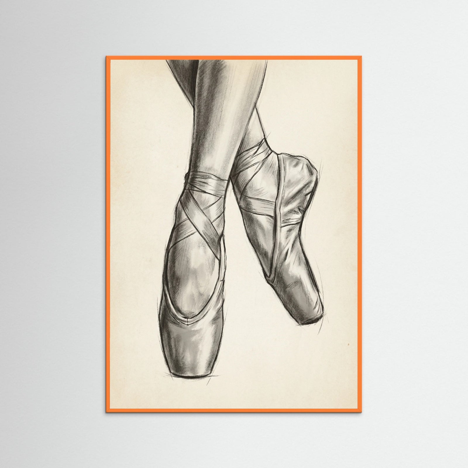 Orange Wood Ballet Dancer Study