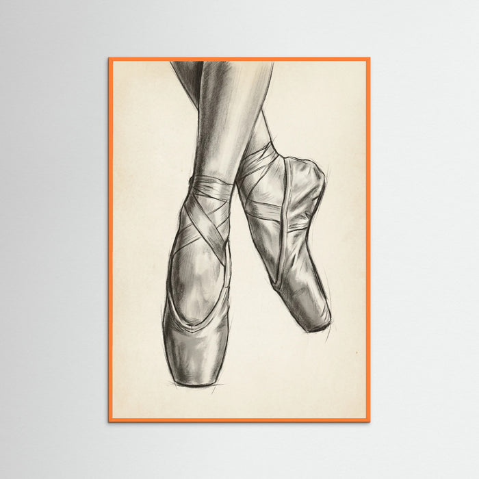 Orange Wood Ballet Dancer Study