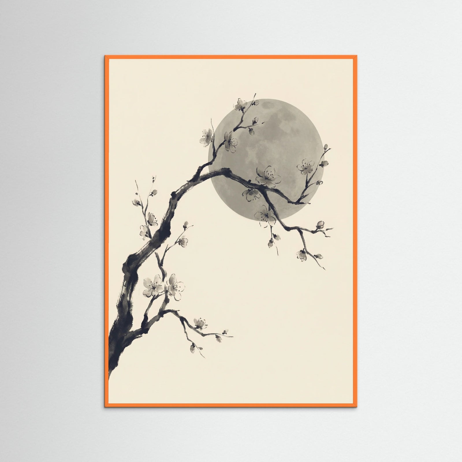 Orange Wood Bamboo Zen Sunset