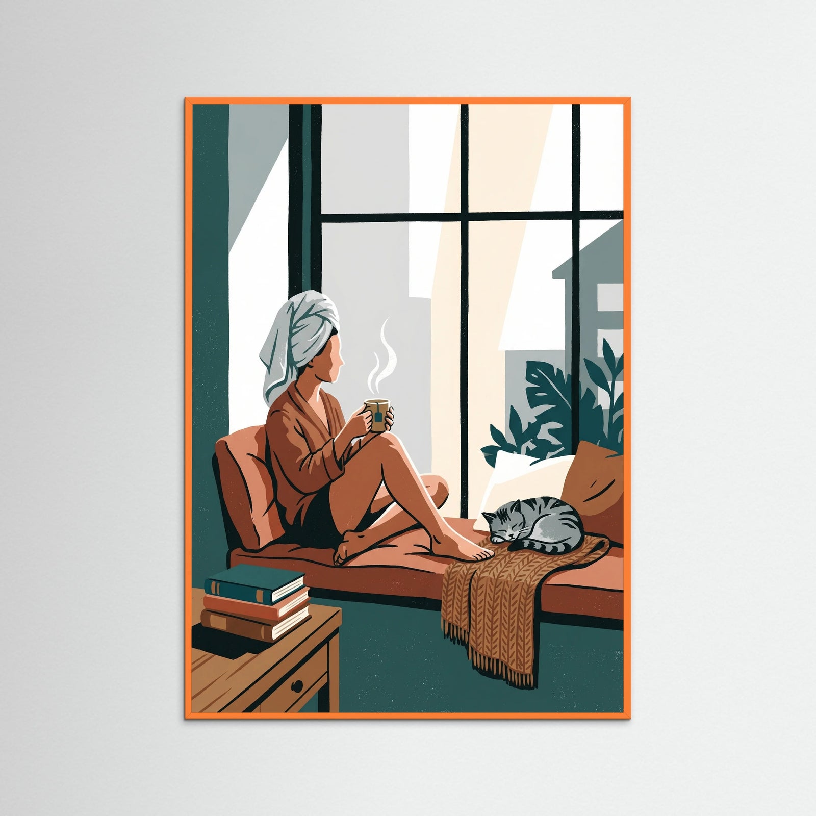 Orange Wood Bathtub Serenity