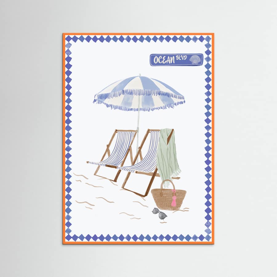 Affiche Beach chairs – affiche et impression d’art