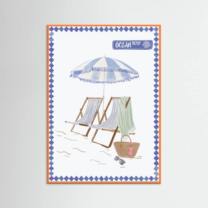 Affiche Beach chairs – affiche et impression d’art