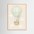 Orange Wood Bear Hot Air Balloon