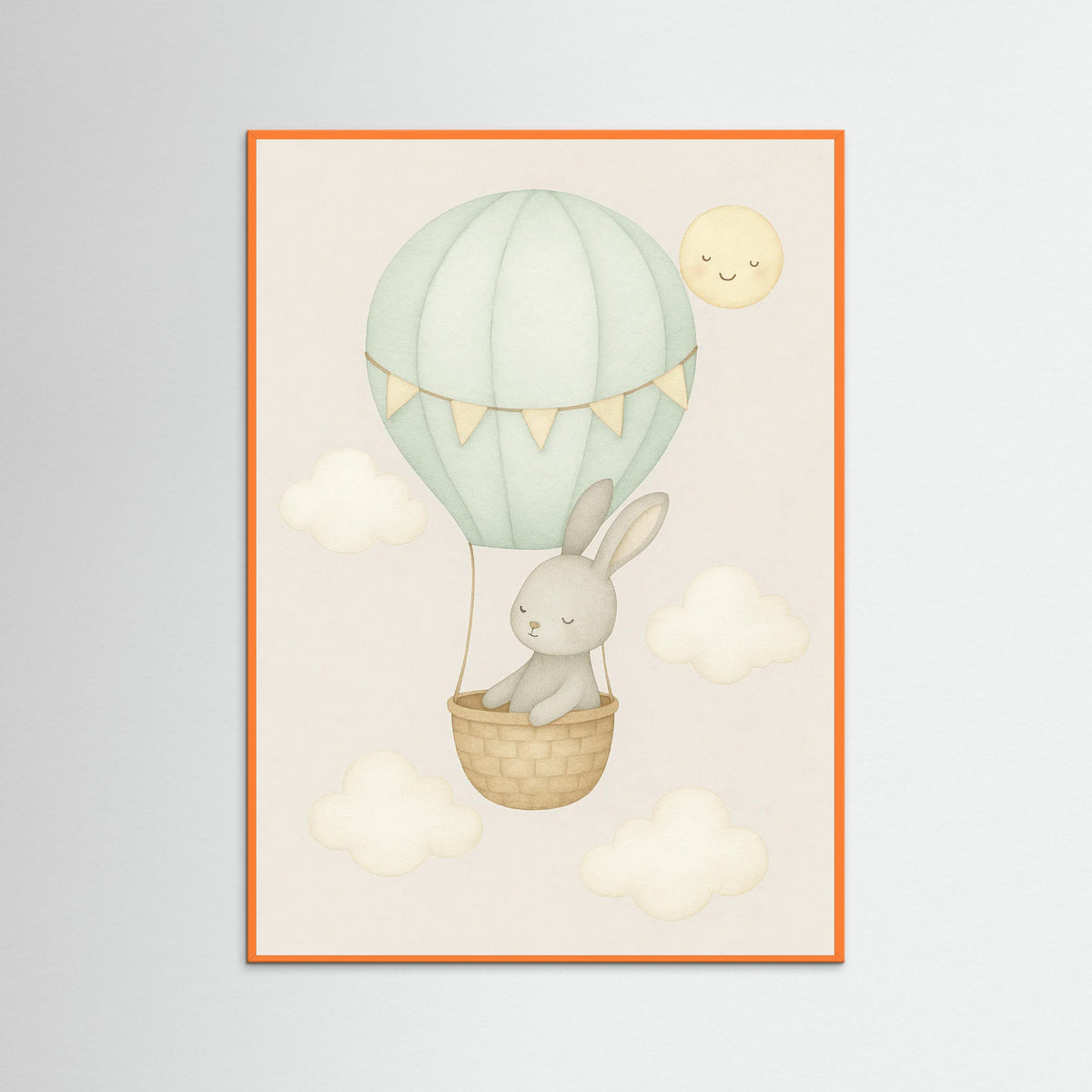 Orange Wood Bear Hot Air Balloon