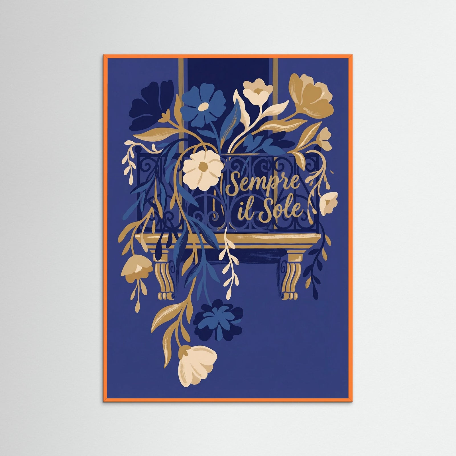 Orange Wood Bella Vita Vase