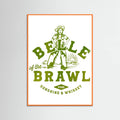 Orange Wood Belle Of The Brawl Cowgirl Wall Art Poster