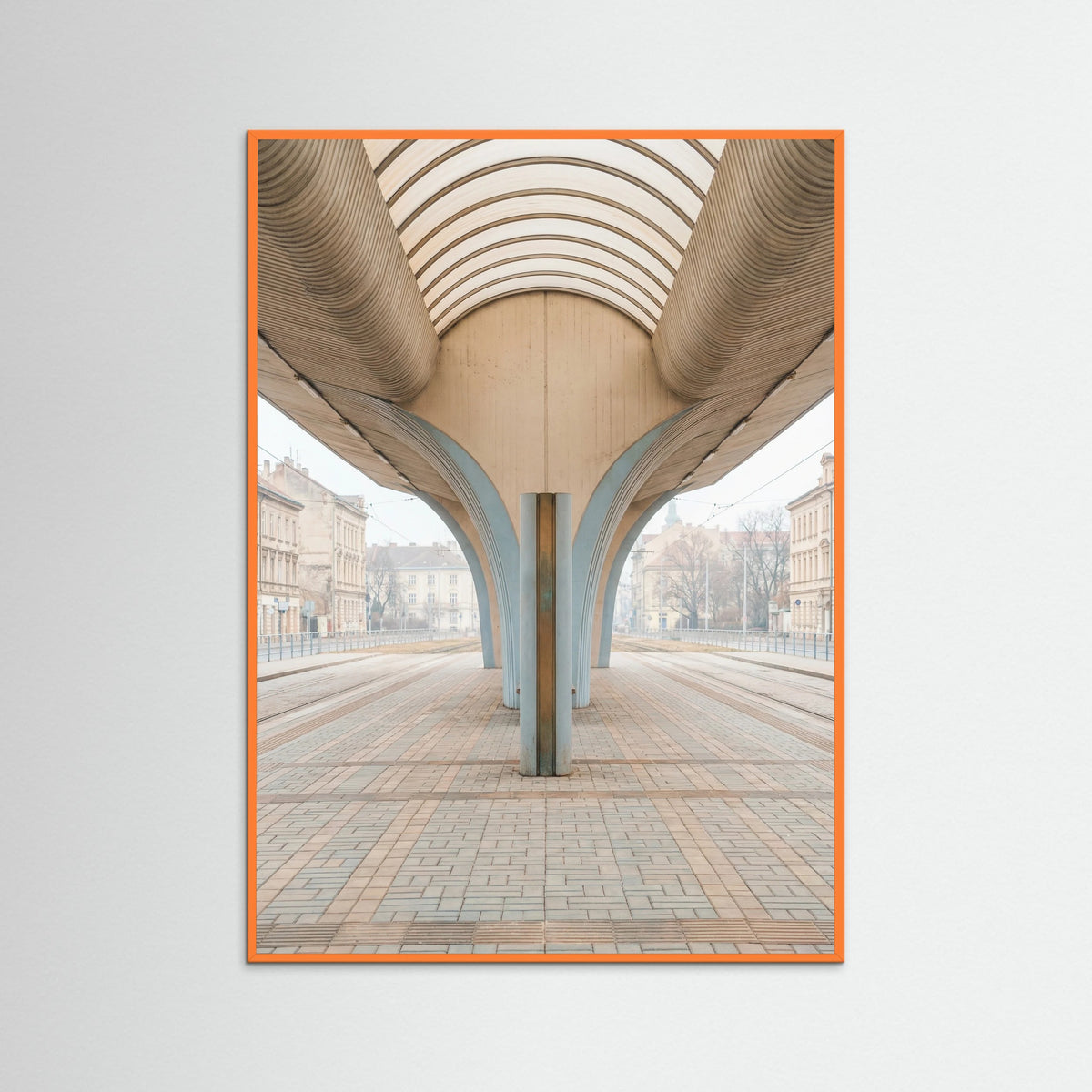 Orange Wood Berlin Subway Station