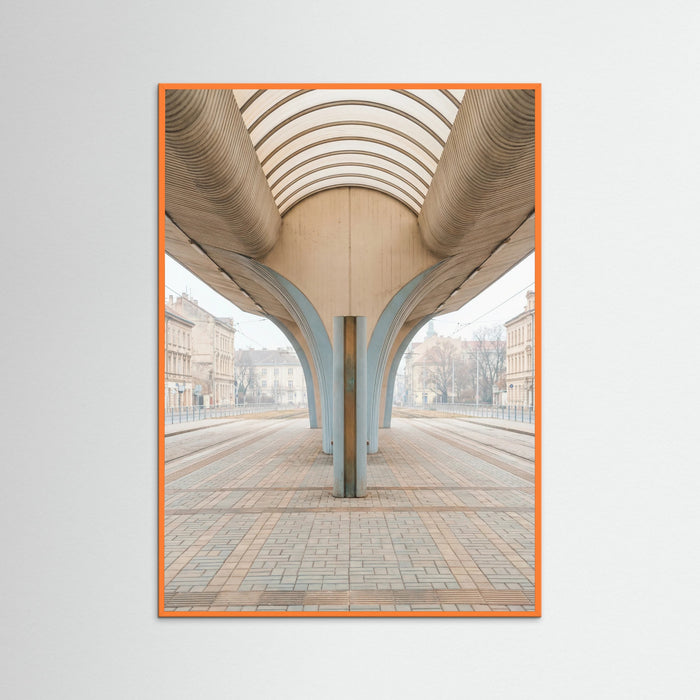 Orange Wood Berlin Subway Station