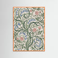Orange Wood Berry Vine Pattern