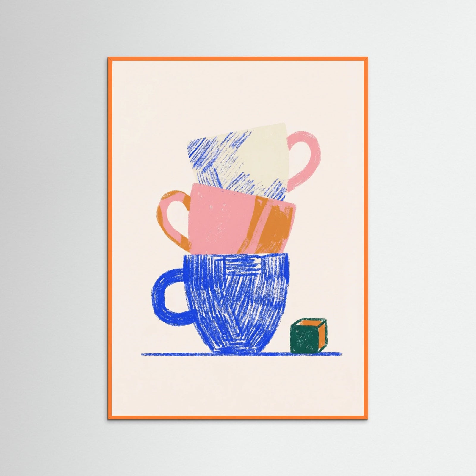 Orange Wood Beverage Still Life