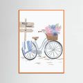 Affiche Bicycle at beach – affiche et impression d’art