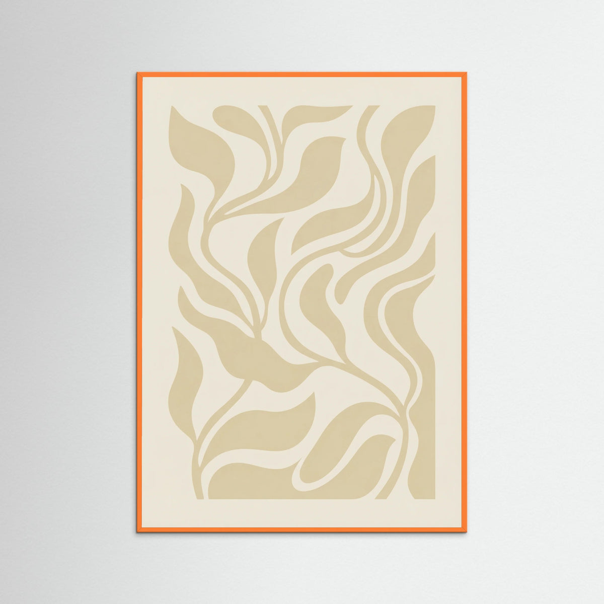 Orange Wood Biomorphic Cut outs