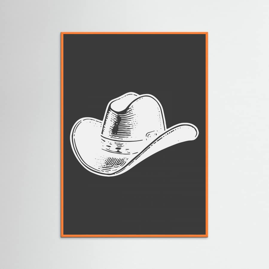 Black Cowboy Hat Poster – plakat og kunsttryk