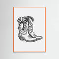 Black Cowgirl Boots with Bow Poster – Poster und Kunstdruck