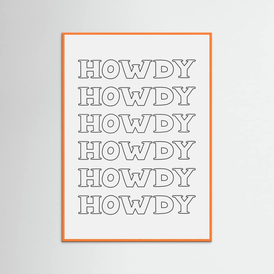 Black Howdy -juliste – juliste ja taidepainatus