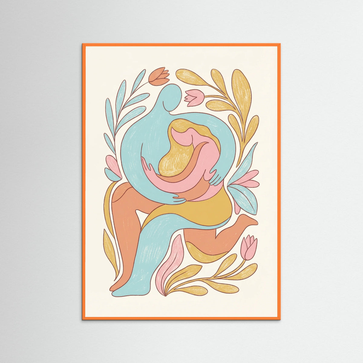 Orange Wood Bloom Faces