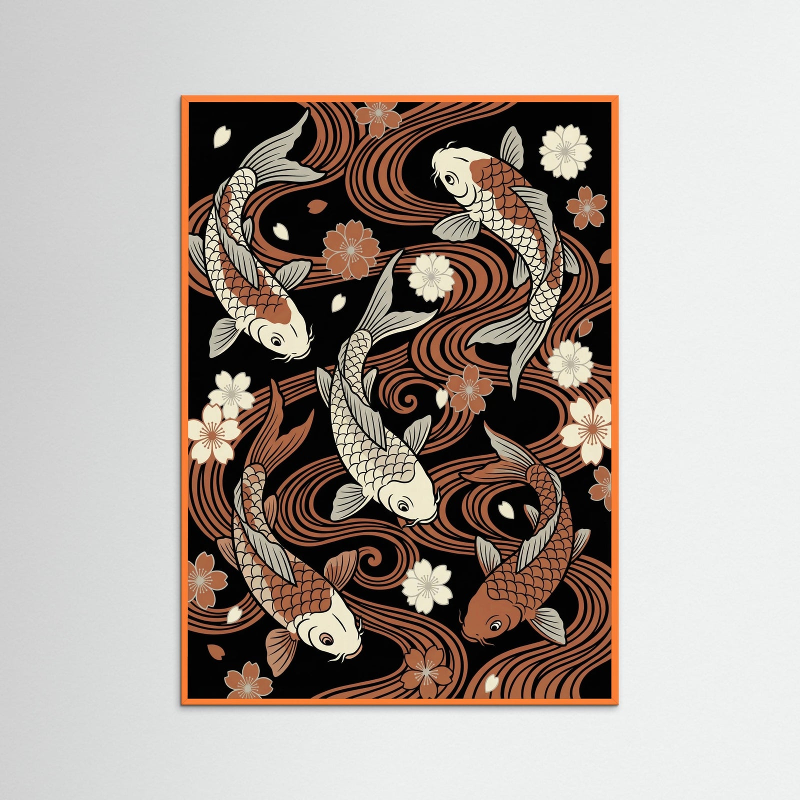 Orange Wood Blossom Stripe Symphony